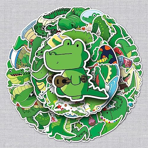Crocodile Aufkleber Krokodil Sticker Set 50 Stücke Niedlich Deko für Auto Laptop Skateboard Fahrrad Moped Motorrad Fahrrad Computer,Geeignet für Erwachsene Kinder