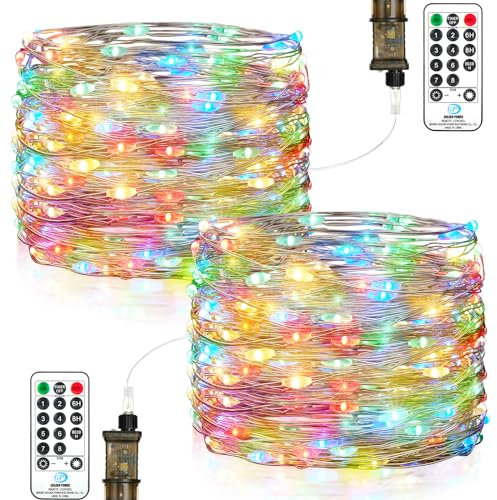 Vacoulery Guirlande Lumineuse, 18M 150LEDs 8 Modes avec Prise Guirlande Lumineuse Chambre, Étanche Guirlande LED pour Arbre de Noël, Intérieur/Extérieur, Jardin, Cour, Fête, Mariage