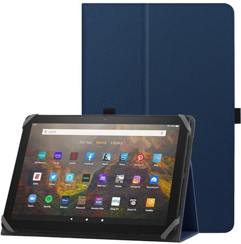 HoYiXi Funda Universal para 10-11 Pulgadas Tablet Fire MAX 11 2023 Release con Soporte y Correa de Mano Funda Cover Protectora para 10-11 Samsung Lenovo TECLAST Android Tablet - Azul