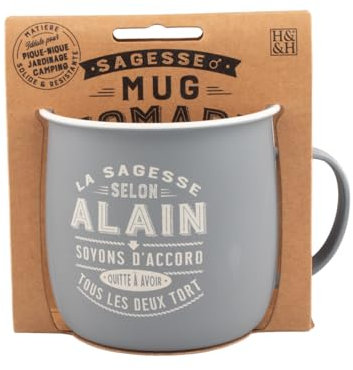 Mug Nomade - Mug à thé et café personnalisé Alain - Cadeau pour Homme