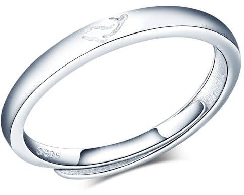 CPSLOVE Elegante Damen Silber Verstellbare Ringe 925 Sterling Silber Mädchen Einfacher Delphin Muster Offener Ring