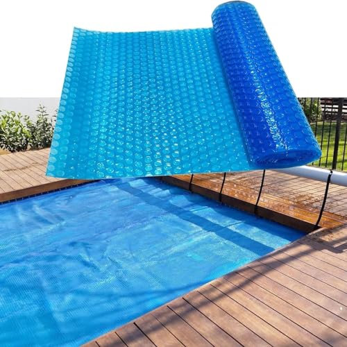 CYMYYDS Thermische Solardecken, Wärmespeichernde Poolabdeckungen Für Whirlpools, Schwimmende Whirlpooldecke, Faltbare Uv-Schutz-Blasen-Wärmeisolationsfolienrahmen-Poolabdeckung,1x2m/3x6ft