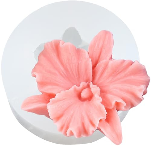 XIAOSHUI Silikonform für Orchideen, Blumen, Kerzen, Phalaenopsis-Kerzen, Orchideenharz, Gießform für Kerzen, Heimdekoration, Kerzenherstellung, Aromatherapie, Gipskerzen, Harz, Ton, Handwerk