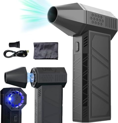 Air Blaster, mini plumero de aire eléctrico recargable, soplador potente de 3 engranajes ajustable de 130000 RPM, for teclado, automóvil, hogar