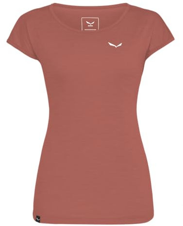 Salewa Puez Melange Dry W S/S Tee, Etruscan Red Melange, M