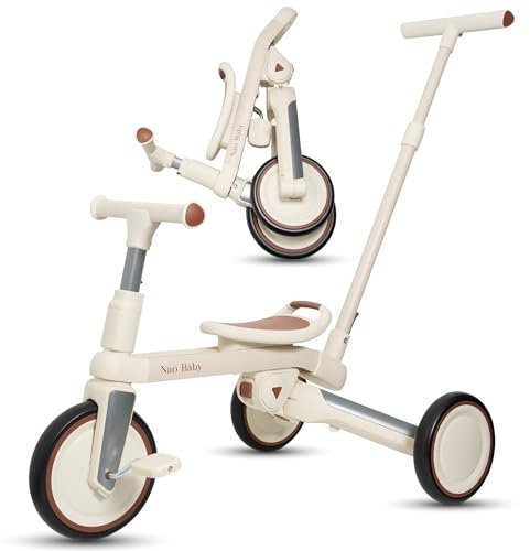 Triciclo evolutivo Plegable 5-1 fácil de Transportar | Triciclo Bebe 1 Año - 5 Años | Bicicleta evolutiva | Ideal como Bicicleta niño 2 años | Correpasillos Bebe y Andador