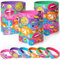 Toyssa 24 Stück Silikon Armbänder, Party Mitgebsel Kindergeburtstag Silikonarmband Kindergeburtstag Gastgeschenke Kleine Geschenke für Kinder Jungen Mädchen (80er Jahre)