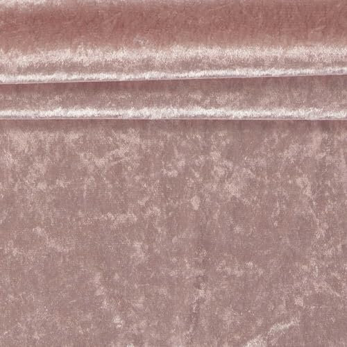 Pannesamt Samt-Stoff ab 0,5m Velvet Dekostoff Kostümstoff Panné Samt glänzend Farbwahl, Farbe:15-2705 altrosa