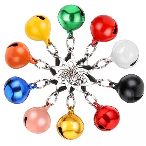 10 Stück Katzenglocken Mit Schlüsselring Jingle Bell Für Katzenhalsband Bunte Metallglöckchen Für Hunde Glöckchen Für Katzenhalsbänder Haustierhalsband Zubehör Festival Party Diy Basteln Dekoration