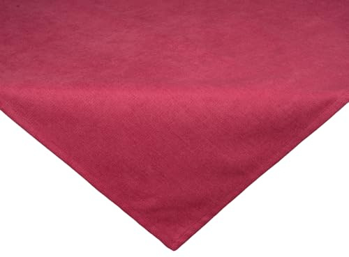 beties Farbton-Serie XS Mitteldecke ca. 60x60 cm Premium Uni Tischdecke aus deutschem Unternehmen, Chenille-Haptik in Raumausstatter Qualität - Himbeer-rot