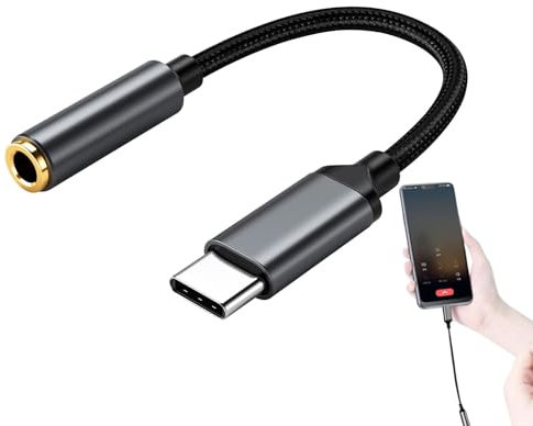 Jack da USB C a 3,5 mm - Cavo adattatore da Aux a USB C, cavo per cuffie di tipo C per auto | Convertitore per altoparlanti audio per auricolari, cavo adattatore jack flessibile, convertitore per cuff