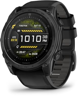 Garmin tactix® 8 51 mm, display AMOLED, Premium Tactical GPS Smartwatch, include Ballistics Ultralight™ Solver Applicato | Display AMOLED, include un risolutore Ballistics Ultralight™ applicato, funzioni tattiche dedicate, torcia integrata