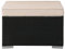 Arebos Poly-Rattan Gartenlounge Hocker | Inkl. Sitzkissen | Schwarz | Wetterbeständiger Garten-Hocker | 75 x 75 x 45 cm