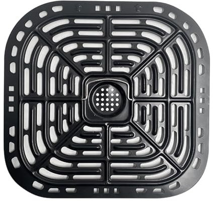 Replacement Crisper Plate or Grill Pan Tray,Non-Stick Tray Rack Parts,Grill Crisper Plate with Rubber Bumpers Fit for Instant Vortex Plus Gourmia 6 Quart (only 1 × Air Fryer Grill Pan)