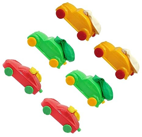SKISUNO 12pcs Balloon Car Toy Vehicles Educational Diy Balloon Powered Cars for Kids Toddler Scientific Playing Set Random Colors