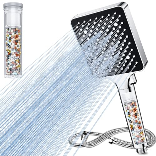 Magichome Pommeau De Douche À Filtre Haute Pression 25 Étapes, 6 Modes | Élimine Le Chlore Résiduel De L'Eau Dure – Idéal Pour Les Soins De La Peau Sèche Et Des Cheveux