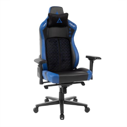 Noua Blaze Sedia Gaming Ergonomica con Funzione a Dondolo | Braccioli 4D | Cuscino magnetico | Reclinabile 180° | Portata 150kg | Pelle Sintetica Premium