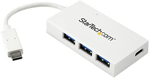 StarTech.com Hub USB-C con 1 Puerto USB-C y 3 Puertos USB-A (SuperSpeed de 5Gbps) - Alimentado Vía USB - Concentrador Ladrón USB 3.0 para Ordenador Portátil - USB 3.1 Gen 1/USB 3.2 Gen 1 - Blanco