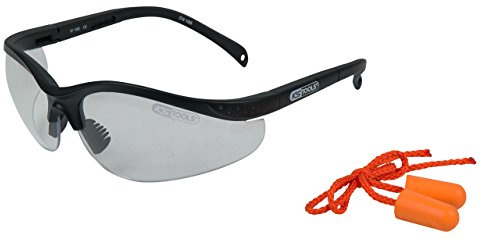 KS TOOLS - 310.0176 - Lunettes de protection - Transparente avec bouchons d'oreille EN 352-2