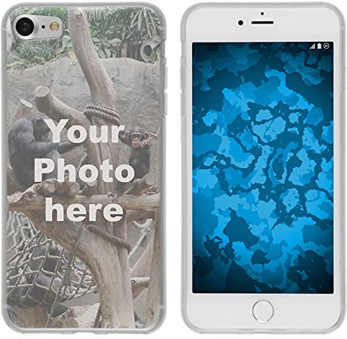 PhoneNatic personalisierte Handyhülle für iPhone SE 2020/8 / 7 Custom Case transparent zum selbst gestalten mit eigenem Foto Bild Text individuell