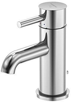 Steinberg 100 1050 Hochwertige Waschbecken-Armatur aus massivem Messing für Küche und Bad Waschtisch-Einhebelmischer ohne Ablaufgarnitur, Chrom, S