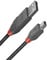 LINDY 36721 0,5m USB 2.0 Typ A an Mini-B Kabel, Anthra Line Anthrazit