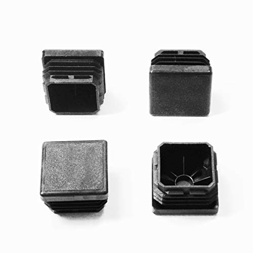 ajile Embout Carré à Ailettes en Plastique Noir pour Pied Tube de Chaise et Table de Dimension EXTÉRIEURE 40x40 mm – Sachet de 10 Pièces – EPD140x10-FBA