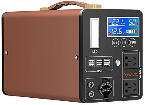 Estación de energía portátil, generador solar de batería de litio de 600 W/180 000 mAh, 230 V CA y 6 puertos USB, para exteriores, campamentos, viajes, pesca, fuente de alimentación de emergencia (c