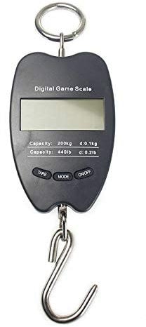 KATSU Digital Hanging Scale 200kg 440lb Portable Electronic Luggage Scale, Fishing Scale with Hook, LCD Display, for Travel Outdoor Home Suitcase Weighing, Battery Included