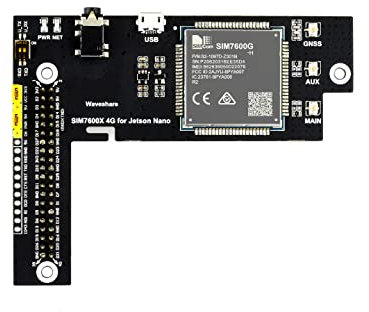 Waveshare Jetson Nano 4G/3G/2G/GNSS Expansion Board Based on SIM7600G-H Supports Global LTE CAT4 up to 150Mbps for Downlink Data Transfer