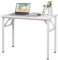 BELIWIN Folding Computer Desk, Writing Desk, PC Laptop Home Office Desk Workstation, 100 x 50 x 75 cm, White