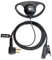 HYS D-Ring Walkie Talkie Earphone Earpiece D-Shape Headset Inline PPT for Police Security Compatible with Motorola CP040 CP140 Hytera Midland 2 Way Radio