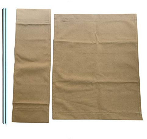 TBACW 1 Set (3 Stück) Regiestuhl-Ersatzbezug aus Leinwand (mit Fiberglas-Regiestuhl-Stick) für Regisseure, Stühle, Regiestuhl, Ersatzleinwand (beige)