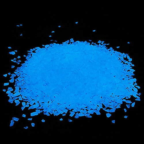 Herefun leuchtsteine Garten, 300g Blau Grün Leuchtsteine, Fluoreszierende Leuchtende Steine, 3-5 mm Blau Dekorative Steine für Aquarium, Sand, Kinderzimmer, Pflanzen