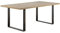 i-flair Esszimmertisch Macon 180x100 cm Kufentisch Holztisch Esstisch Kufengestell Tisch mit Tischplatte und Kufen - Eiche + Industrial
