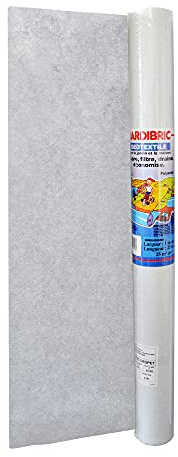 Jardibric - Géotextile 100 g/m² 1 x 25 m - Toile Géotextile Anti Mauvaise Herbe pour Allée Gravier et Massif Jardin