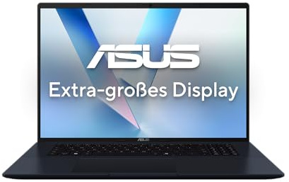 ASUS Vivobook 18 M1807HA Laptop | 18 WUXGA 16:10 IPS Display | AMD Ryzen 7 260 | 16GB RAM | 512TB SSD | AMD Radeon 780M | Win11 Home | QWERTZ | Quiet Blue