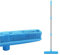 Lanhope Rubber Broom Sweeper Squeegee Edge with 50 inch Thicking Long Handle Carpet Rake Non Scratch Bristle, Outdoor Indoor Broom for Pet Dog Hair Carpet Hardwood Tile Windows Cleaning