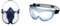 3M Atemschutz-Maske 4251+, A1P2, Halbmaske für Farbspritzarbeiten, 1 Maske & Vollsichtschutzbrille Fahrenheit FheitAF – Schutzbrille mit AS, AF & UV Beschichtung