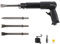 UW-AH250 Long Barrel Air Hammer Kit with Quick Change Retainer and 4 Chisels, 3-5/8 Inch Stroke, 2200 BPM, Light Weight