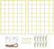 Wandgitter Gold, Multifunktionale Gitterwand, DIY Eisen Gitter der Fotowand Dekoration .Pinnwand Foto an der Memoboard Hängen in der Familie (2er-30x40cm wandgitter Gold)
