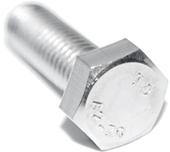 Sechskantschrauben M2,5X10 10 Stück DIN 933 A2 Edelstahl rostfrei, Maschinenschraube mit Vollgewinde