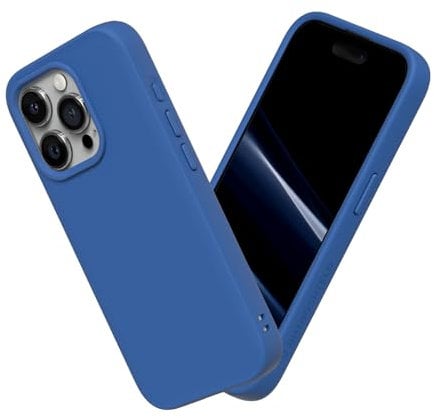 RhinoShield Case kompatibel mit [iPhone 15 Pro Max] | SolidSuit - Stoßdämpfende & schlanke Schutzhülle mit Premium Finish - 3.5 Meter Fallschutz - Kobaltblau