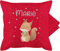 Kissenbezug - Tiere - Eichhörnchen Eichhorn Squirrel - 50 x 50 cm - Rot - tierkissen personalisierte Geschenke Kita kissenhülle Waldtiere Tier Name kissenbezüge Tieren personalisierter