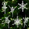 Bencailor 6 Stück Winter Acryl Schneeflocke Ornamente Ballerina Tänzerin Ornamente Ballett hängende Ornamente Tanzdekorationsset für Weihnachtsbaum Nussknacker Dekoration