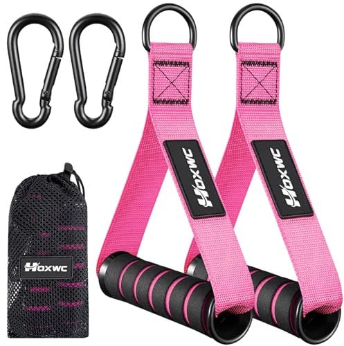 Gym Exercise Handles, Replacement Fitness Equipment for Strength Trainer, Heavy Duty Cable Machine Handles for Pulleys, Gym Equipment, Resistance Bands, Home Gym Add On Equipment