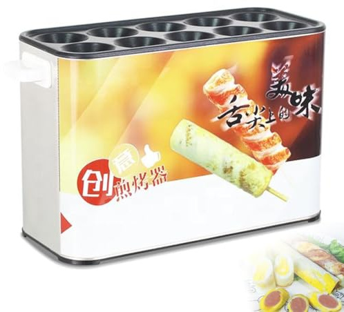 Máquina para Hacer Rollos de Huevo Comercial, máquina para Hacer Perritos Calientes con calefacción eléctrica de 10 Orificios, máquina automática de Salchichas recubiertas de Huevo