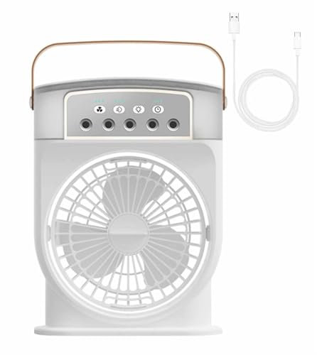 Polarlux Air Cooler, Ventilateur Rafraîchisseur D'air Portable, Climatiseur Rechargeable Avec 3 Vitesses De Vent, 3 Modes De Pulvérisation, 5 Grands Trous De Pulvérisation, Ventilateur Rafraîchissant