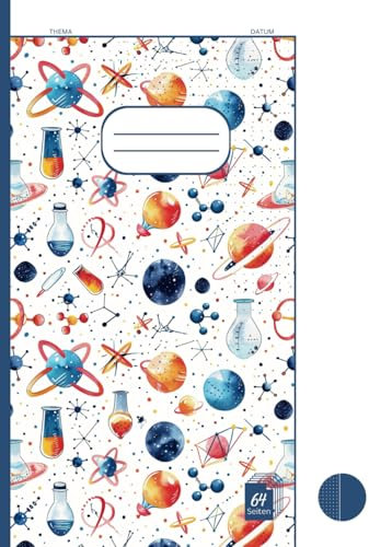 Schulheft A4 (64 Seiten) Punktraster dotted 5x5 mm mit blanko Rand: Physik lernen mit Spaß - dein motivierender Lernbegleiter