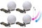 Anlising 4PCS LED Poi Bälle, LED Glow Poi Kugeln mit Regenbogen Farben und Strobe-Effekt, Verbesserte LED Poi, LED Poi Jonglierbälle Leuchtend, für Tanzen, Strand, Camping, Licht Shows, Raves Party